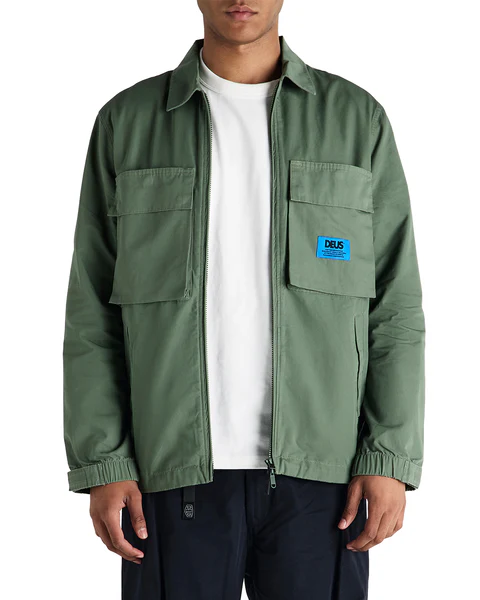 DUCK DIVE ZIP SHIRT - CLOVER