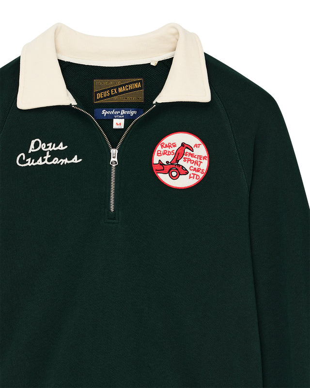 SPECTER ZIP SWEAT - RACING GREEN
