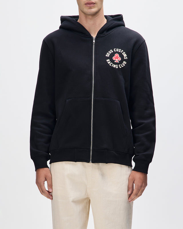 BASTO ZIP HOODIE - BLACK