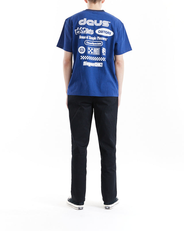 SPLIT LANE TEE - ESTATE BLUE