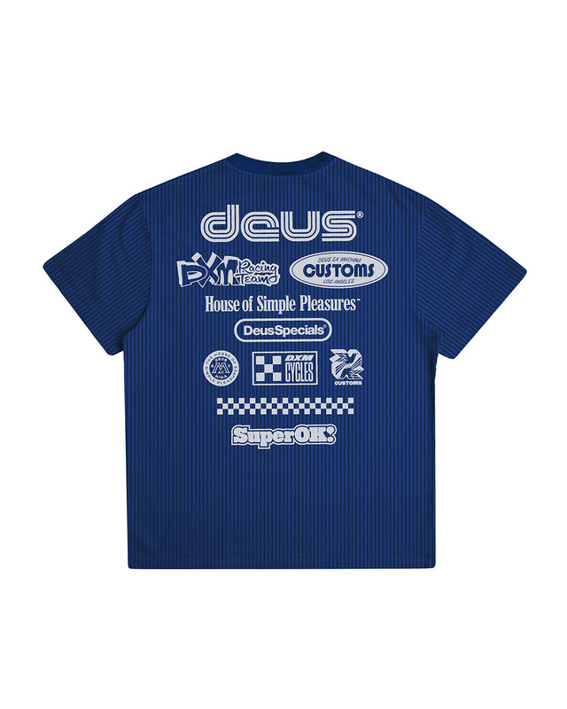 SPLIT LANE TEE - ESTATE BLUE