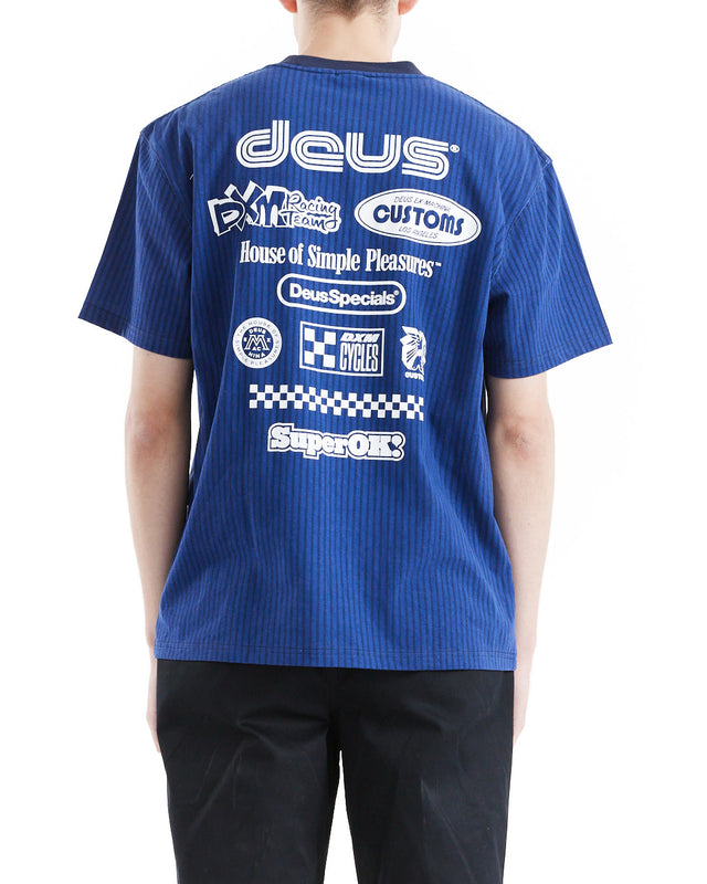 SPLIT LANE TEE - ESTATE BLUE