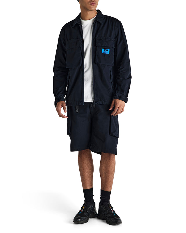 DUCK DIVE ZIP SHIRT - BLACK