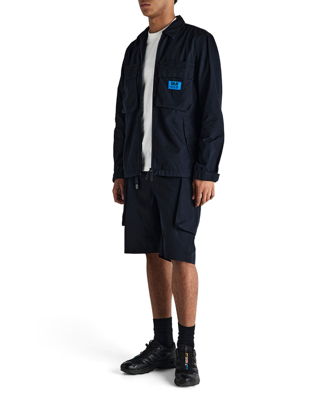 DUCK DIVE ZIP SHIRT - BLACK