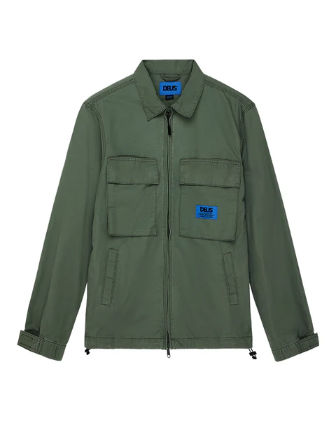DUCK DIVE ZIP SHIRT - CLOVER
