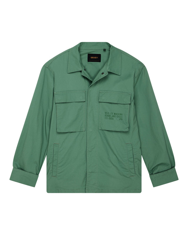 TOMMY POPLIN SURF SHIRT - SHALE GREEN