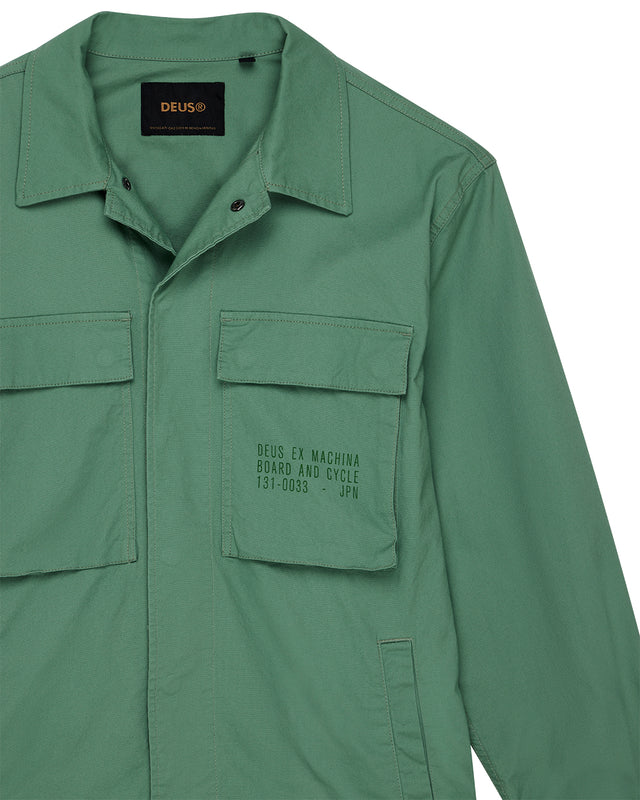 TOMMY POPLIN SURF SHIRT - SHALE GREEN