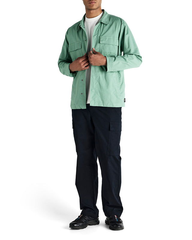 TOMMY POPLIN SURF SHIRT - SHALE GREEN