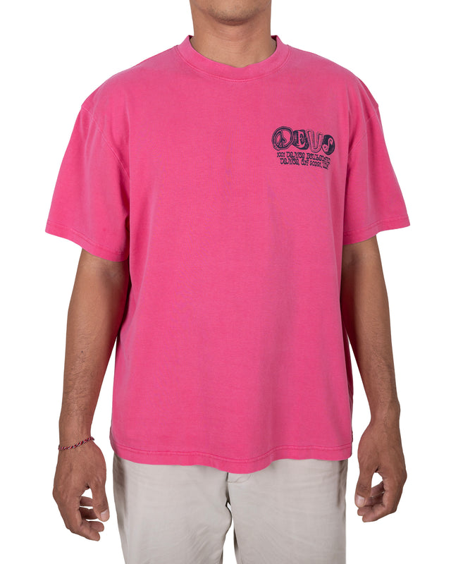 LABYRINTH TEE - RASPBERRY