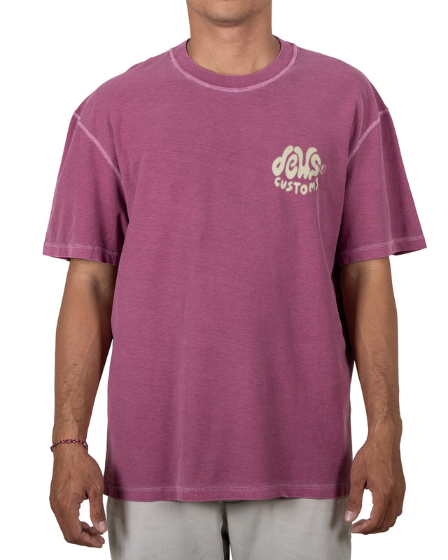 DEBRIS REVERSE TEE - DRY ROSE