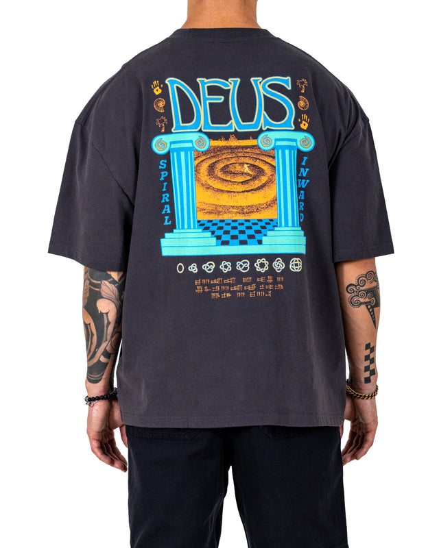 HALF STRING TEE - ANTHRACITE