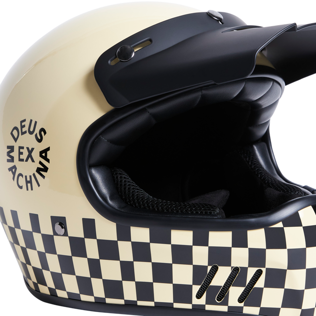 CHECKER HELMET - VINTAGE WHITE