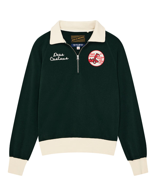 SPECTER ZIP SWEAT - RACING GREEN