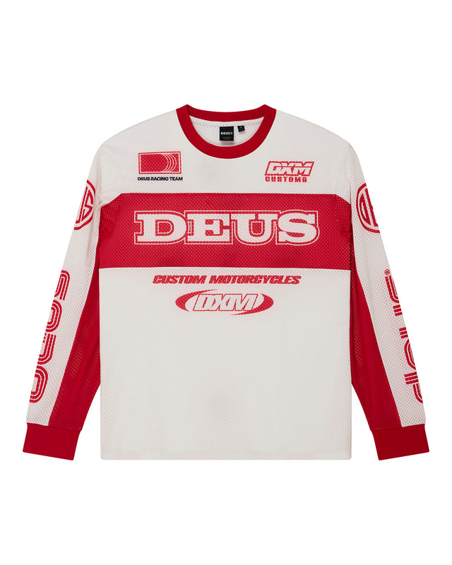 STEP OUT MOTO JERSEY - WHITE RED