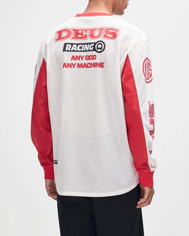 STEP OUT MOTO JERSEY - WHITE RED