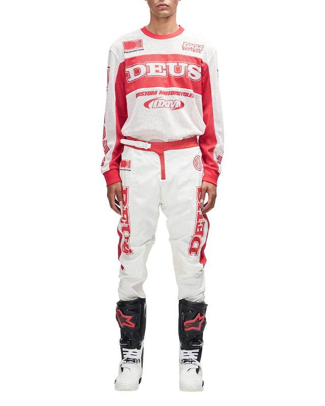 MX PANT - WHITE RED