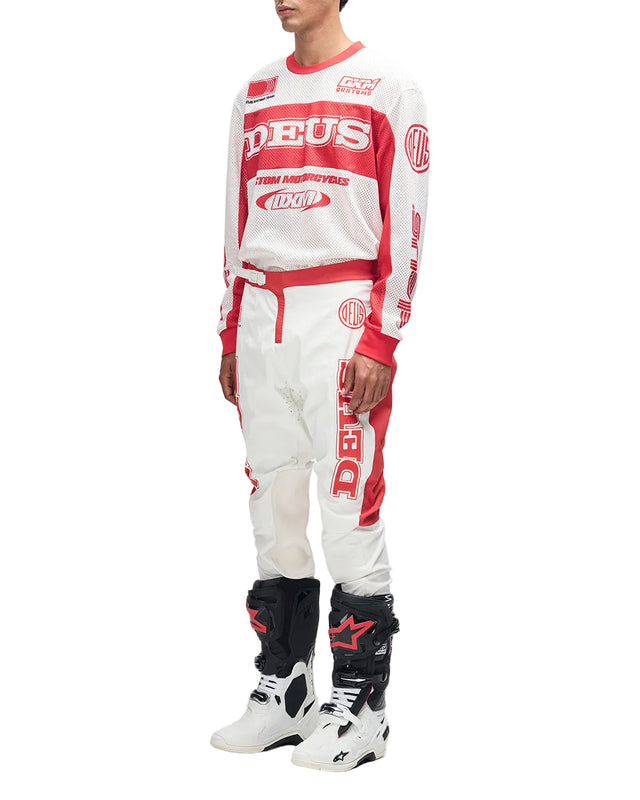 MX PANT - WHITE RED