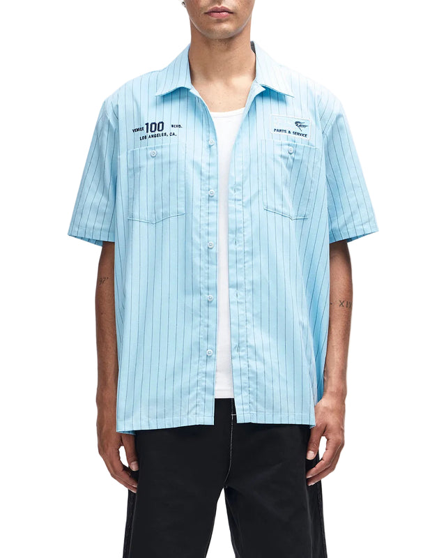 FORECOURT STRIPE SHIRT - SKY BLUE