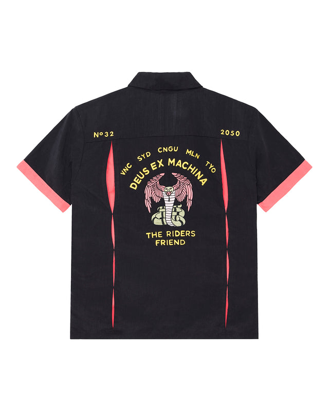 HISSSTERICAL BOWLING SHIRT - BLACK