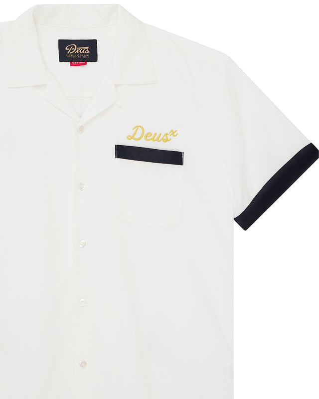 HISSSTERICAL BOWLING SHIRT - VINTAGE WHITE