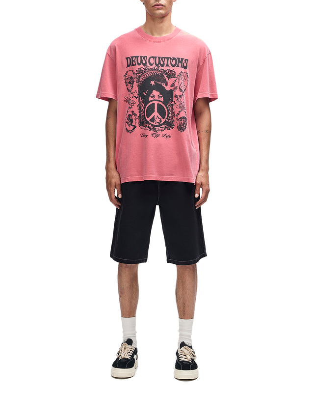 MOTHER EARTH TEE - MELON RED