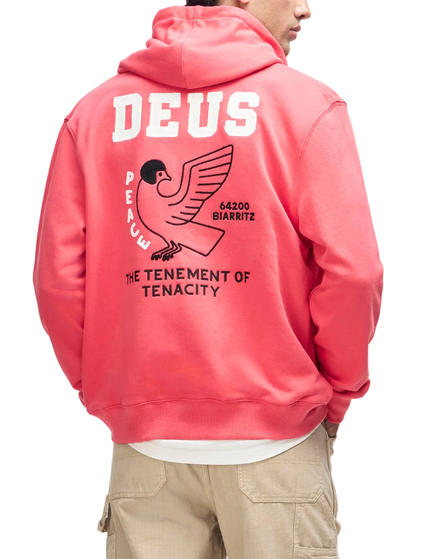 BUCK UP ZIP HOODIE - MELON RED