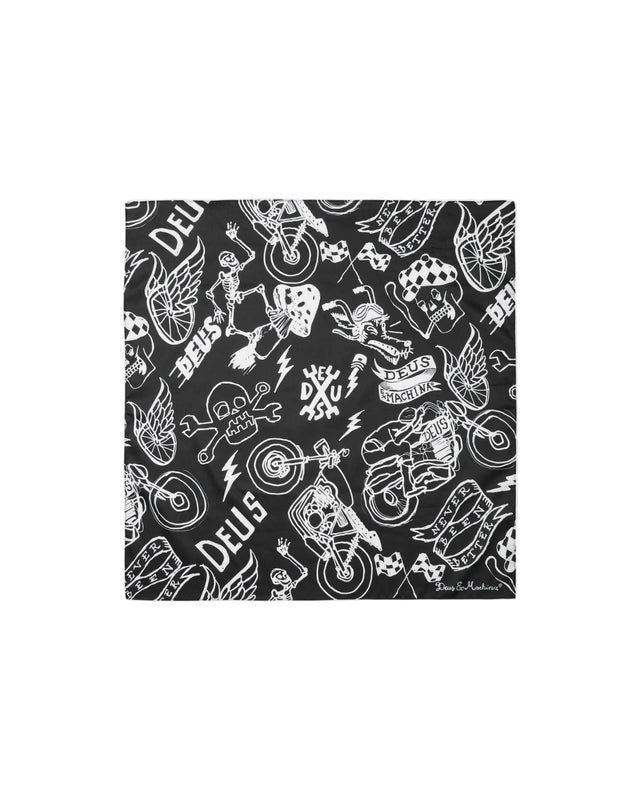 DOODLE BANDANA - BLACK