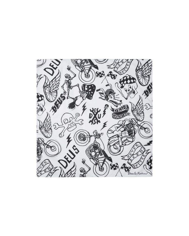 DOODLE BANDANA - WHITE