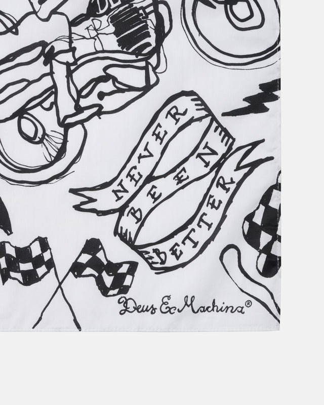 DOODLE BANDANA - WHITE