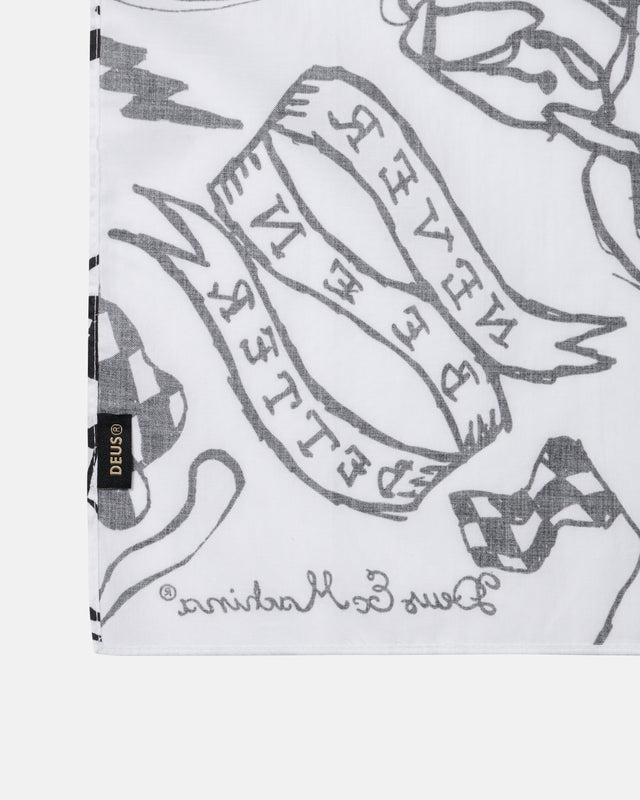 DOODLE BANDANA - WHITE