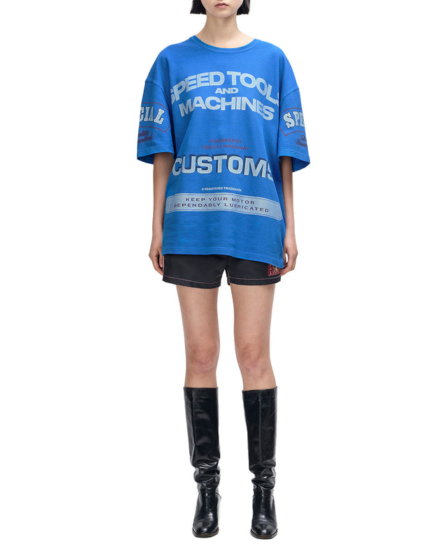 FLOHMARKT OVERSIZED TEE - DAPHNE BLUE