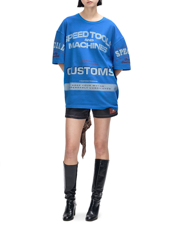 FLOHMARKT OVERSIZED TEE - DAPHNE BLUE