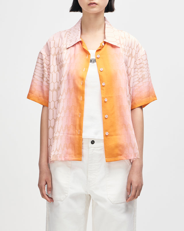 RALLY RESORT SHIRT - FLAMING CAMEO