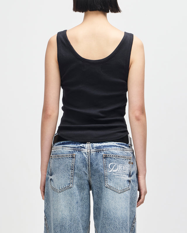 JUNE SHIELD TANK - BLACK
