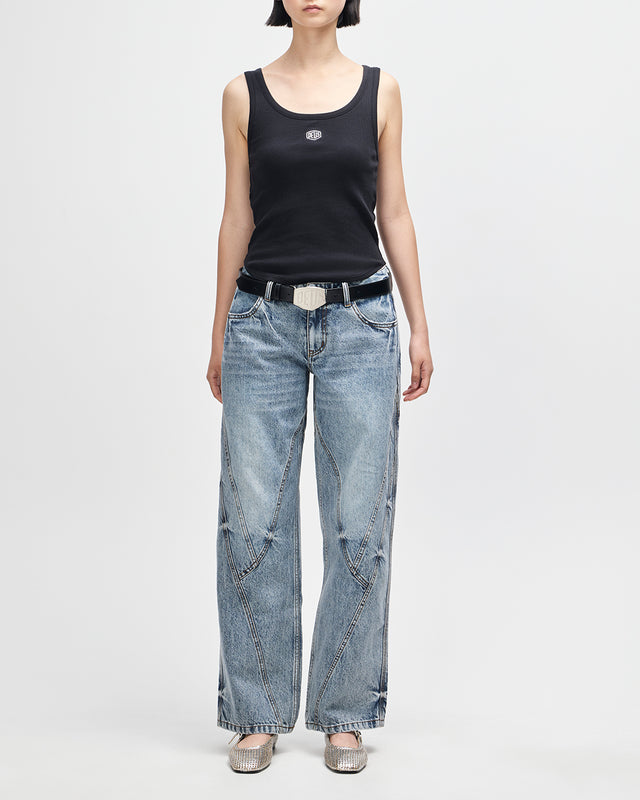 JUNE SHIELD TANK - BLACK