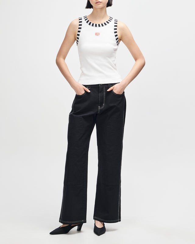 RALLY SHIELD TANK - ANTIQUE WHITE