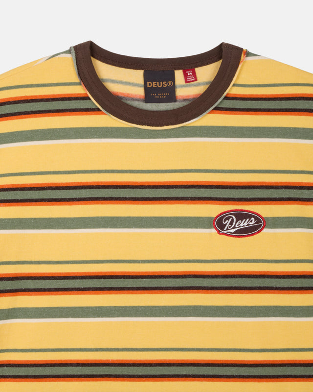 FORECOURT STRIPE TEE - YELLOW
