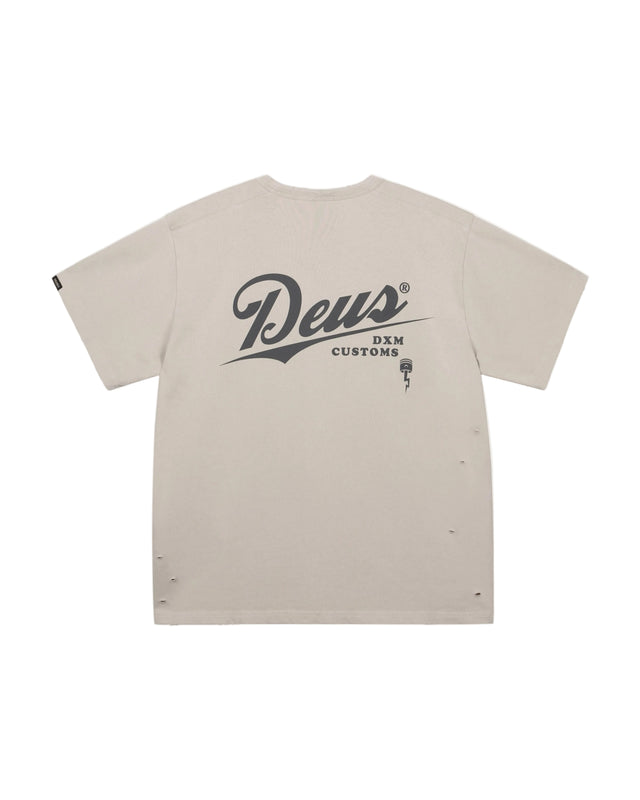 DAMAGED DYED TEE - BEIGE
