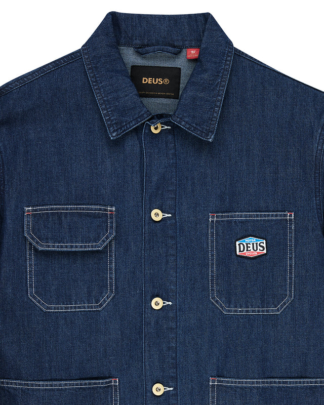 DENIM CHORE JACKET - VINTAGE BLUE