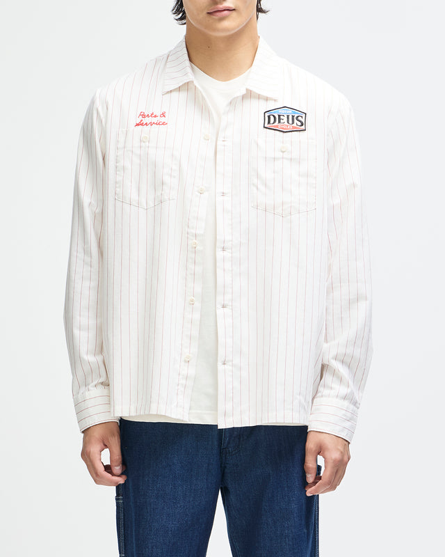 FORECOURT STRIPE SHIRT 2 - VINTAGE WHITE