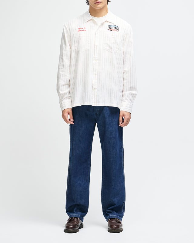 FORECOURT STRIPE SHIRT 2 - VINTAGE WHITE