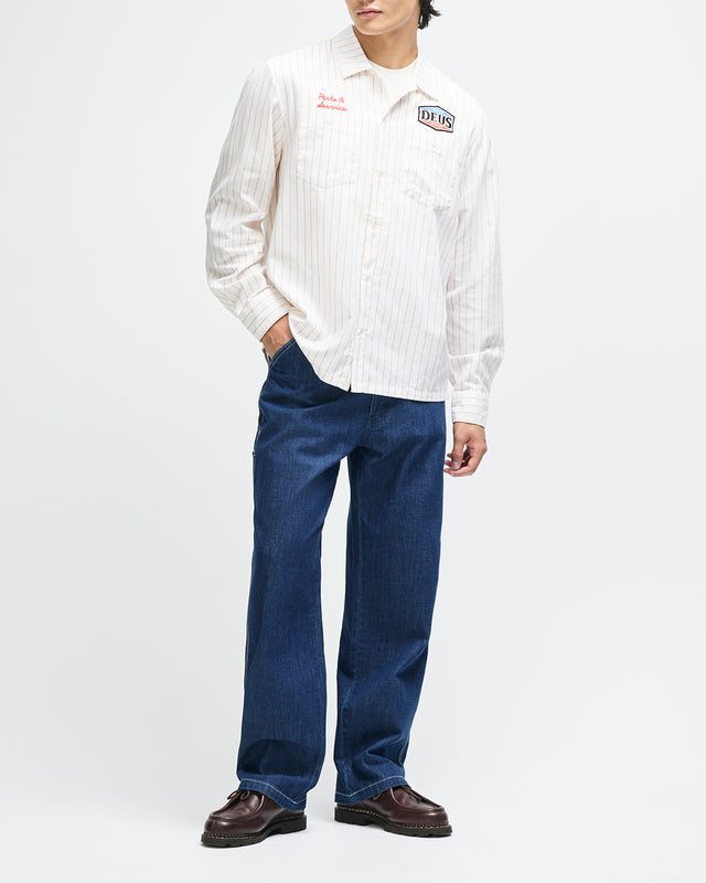 FORECOURT STRIPE SHIRT 2 - VINTAGE WHITE
