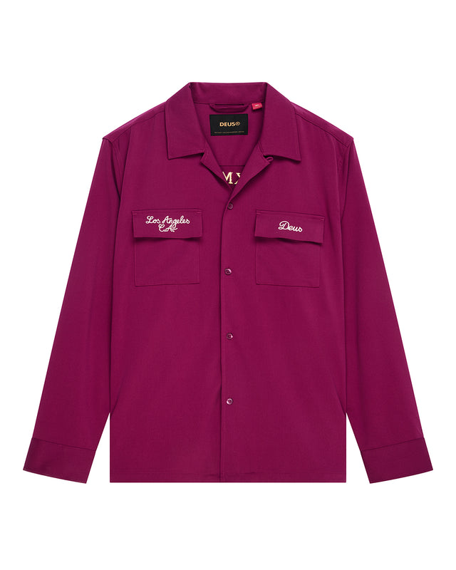 FORBIDDEN FRUIT BOWLING SHIRT - BURGUNDY
