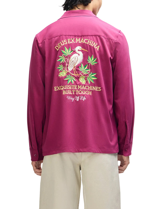 FORBIDDEN FRUIT BOWLING SHIRT - BURGUNDY