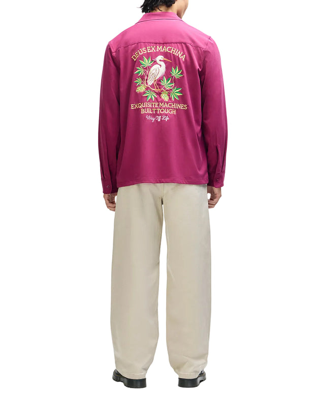 FORBIDDEN FRUIT BOWLING SHIRT - BURGUNDY