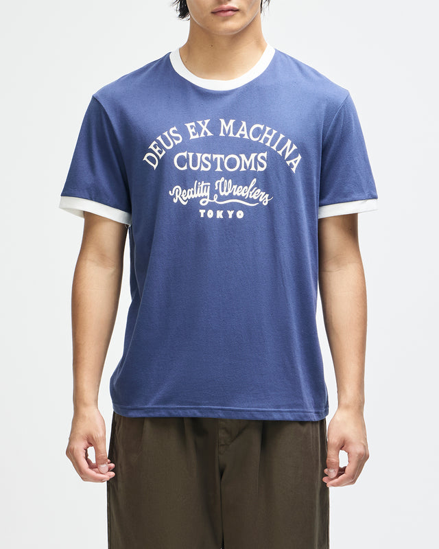 MARSDEN RINGER TEE - MECHANIC BLUE