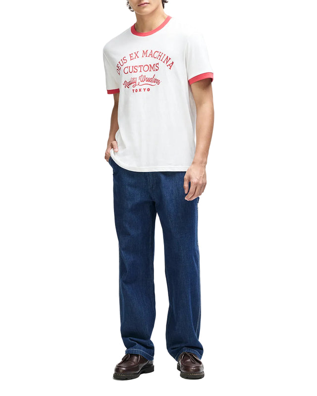 MARSDEN RINGER TEE - VINTAGE WHITE