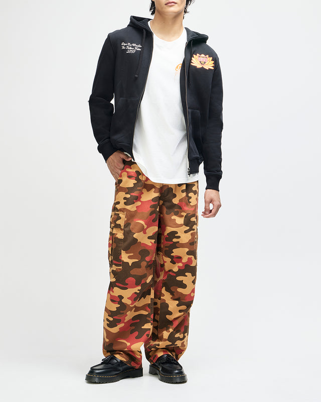 SACRED CREST ZIP HOODIE - BLACK