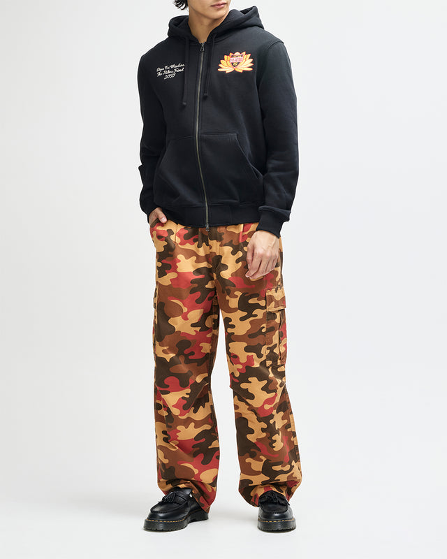 SACRED CREST ZIP HOODIE - BLACK