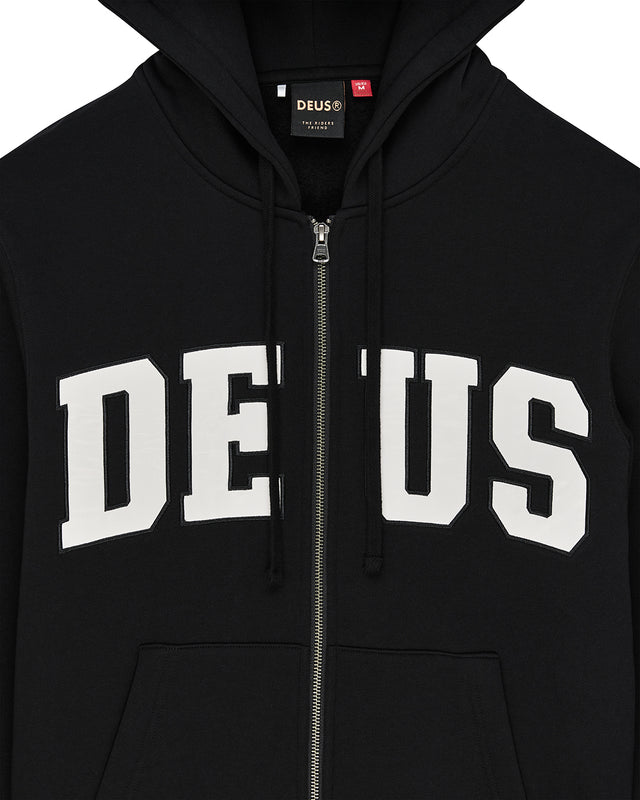 VICTORY LAP ZIP HOODIE - BLACK